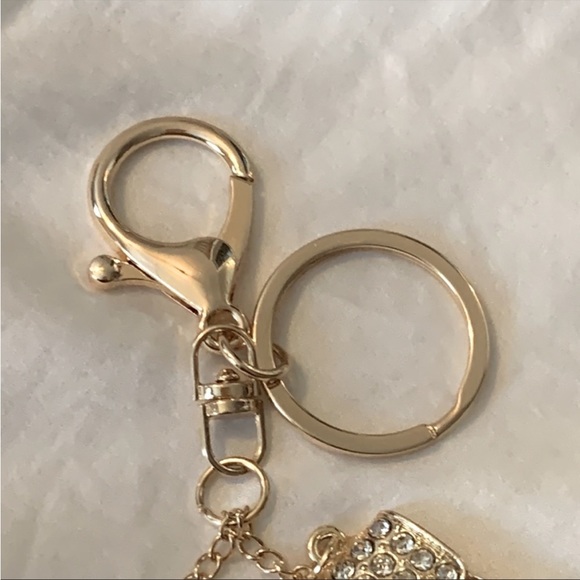 Rhinestone Purse Rose and Pearls Keychain Handbag Charms - Picture 4 of 4